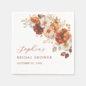 Boho Fall Floral Bridal Shower Servet (Voorkant)