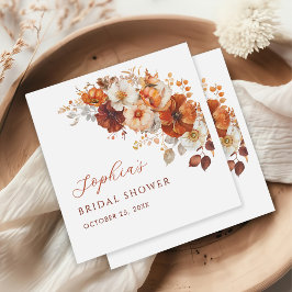 Boho Fall Floral Bridal Shower Servet