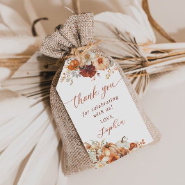 Boho Fall Floral Pumpkin Baby Shower  Cadeaulabel