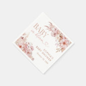 Boho Fall Floral Pumpkin Baby Shower Servet (Hoek)