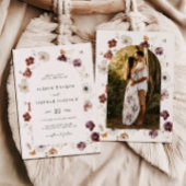Boho Fall Florals Wedding Arch Photo Kaart