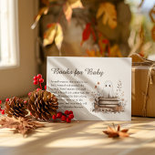 Boho Fall Ghost Baby Shower Books for Baby Informatiekaartje