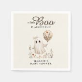 Boho Fall Ghost Floral Halloween Baby Shower  Servet (Voorkant)