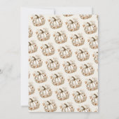 Boho Fall Ghost Floral Halloween Boy Baby Shower  Kaart (Achterkant)