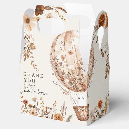Boho Fall Ghost Wildflower Halloween Baby Shower Bedankdoosjes (Geopend)