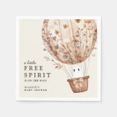 Boho Fall Ghost Wildflower Halloween Baby Shower Servet (Voorkant)