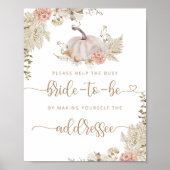 Boho fall help the busy bride Address an Envelope Poster (Voorkant)