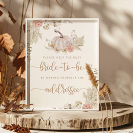  Boho fall help the busy bride Address an Envelope Poster