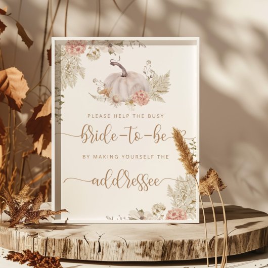 Boho fall help the busy bride Address an Envelope Poster