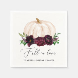 Boho Fall In Love Bloemen Pompoen Bruiloftsfeest Servet