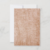 Boho Fall In Love Flora Gebrande Sinaasappel Bruil Bedankkaart (Achterkant)