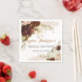 Boho Fall In Love Flora Oranje Bruiloftsfeest Servet (Insitu)