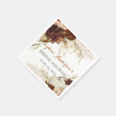 Boho Fall In Love Flora Oranje Bruiloftsfeest Servet (Hoek)