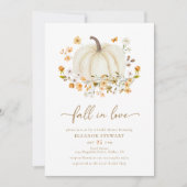 Boho Fall In Love Wilde Bloem Pompoen Bruidsmeisje Kaart (Voorkant)