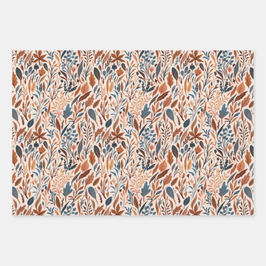 Boho Fall Leaves Inpakpapier Vel (Voorkant 2)