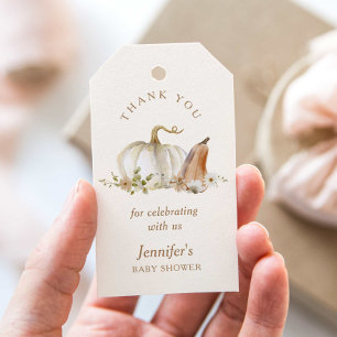 Boho Fall Pumpkin Baby Shower Bedankt Cadeaulabel