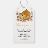 Boho Fall pumpkin bedank je baby shower Cadeaulabel (Voorkant)