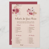 Boho Fall Pumpkin What's In Your Purse Bridal Game (Voorkant / Achterkant)