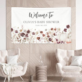 Boho Fall Pumpkin Wildflower Baby Shower Spandoek