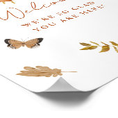 Boho Fall Terracotta Pumpkin Bridal Welcome Sign Poster (Hoek)