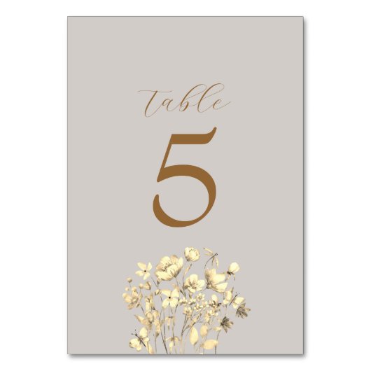 Boho Fall Trouwtafel Nummer Teken Kaart (Voorkant)