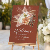 Boho Fall Wedding Welkomstbord Poster
