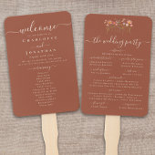 Boho Fall Wildflower Terracotta Wedding Ceremony Handwaaier