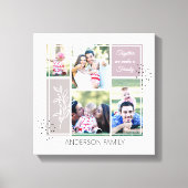 Boho FAMILY Photo Collage Script Modern Quote Canvas Afdruk (Voorkant)