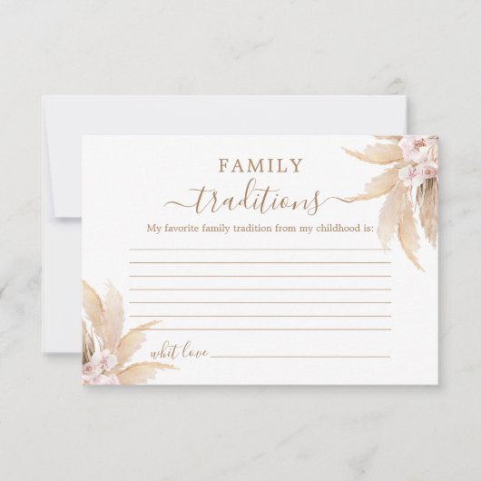 Boho Family Traditions Baby shower kaart (Voorkant)