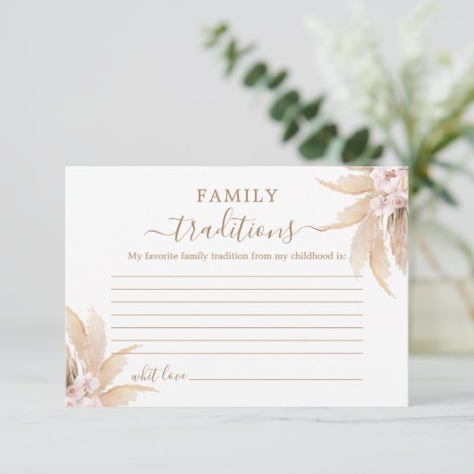 Boho Family Traditions Baby shower kaart (Staand voorkant)