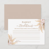 Boho Family Traditions Baby shower kaart (Voorkant / Achterkant)