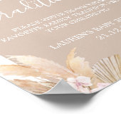 Boho Family Traditions Baby shower Sign Poster (Hoek)