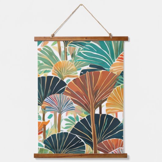 Boho Fan palm Hangend Wandkleed (Voorkant)