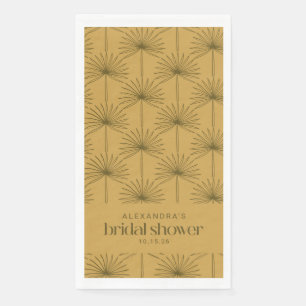 Boho Fan Palm Leaf Botanical Mustard Vrijgezellenf Servet