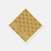 Boho Fan Palm Leaf Botanical Mustard Vrijgezellenf Servet (Hoek)