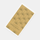 Boho Fan Palmblad Botanische Mosterd Bruiloftsborr Servet (Hoek)