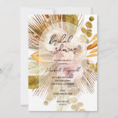 Boho Fan Palms Roos Vrijgezellenfeest Kaart (Voorkant)