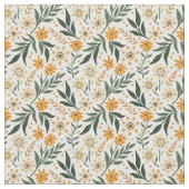 Boho Fanciful Flowers Stof (Close Up)