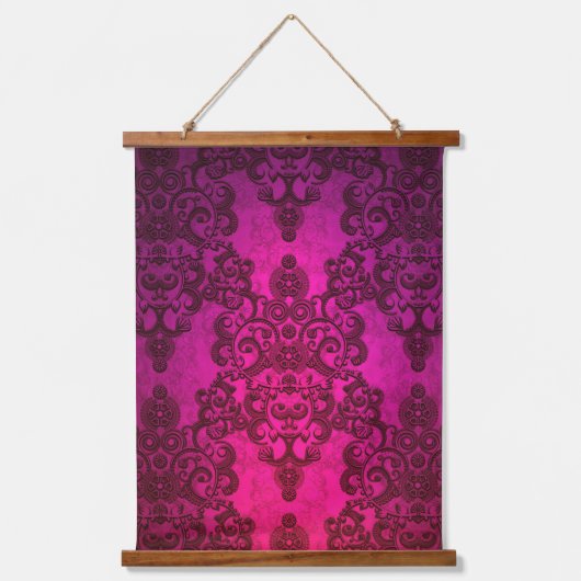Boho Fancy Damask Colorful Design Hangend Wandkleed (Voorkant)