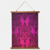 Boho Fancy Damask Kleurrijk Ontwerp Hangend Wandkleed (Voorkant)