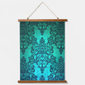 Boho Fancy Damask Kleurrijk Ontwerp Hangend Wandkleed (Voorkant 2)