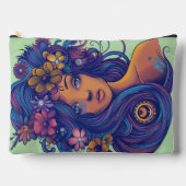 Boho Fantasy Vrouw met Bloemen Haar Etui (Voorkant)