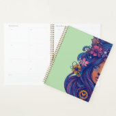 Boho Fantasy Vrouw met Bloemen Haar Planner (Display)