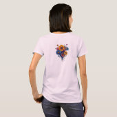 Boho Fantasy Vrouw met Bloemen Haar T-shirt (Achterkant volledig)
