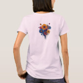 Boho Fantasy Vrouw met Bloemen Haar T-shirt (Achterkant)