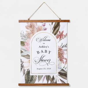 Boho Fantasy Waterverf Floral Baby shower Hangend Wandkleed