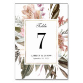 Boho Fantasy Waterverf Floral Wedding Kaart (Voorkant)