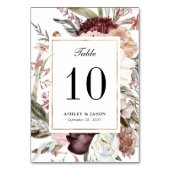 Boho Fantasy Waterverf Floral Wedding Kaart (Voorkant)