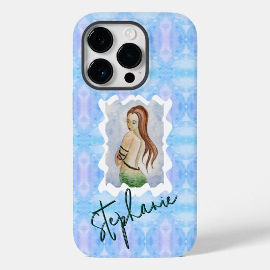 Boho Fantasy Zeemeermin Persoonlijke Waterverf Case-Mate iPhone Case (Achterkant)