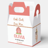 Boho Farm Animal 1st Birthday |Cute Rustic Barnyad Bedankdoosjes (Geopend)